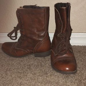 Steve Madden Chestnut Combat Boots